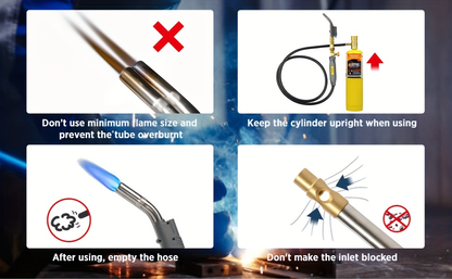 Propane MAPP Gas Brazing Torch Double Turbo Swirl Flame with 5FT Hose & Trigger Start – Heavy Duty Welding Blowtorch for Copper Pipe Plumbing HVAC, Torch Only