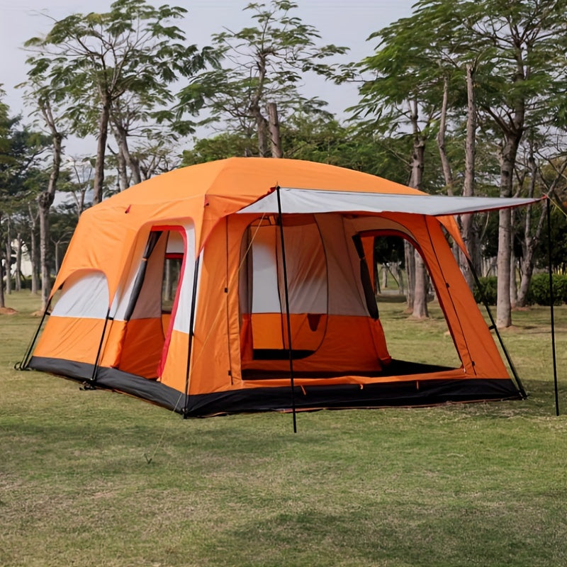 Large Camping Tent 2-Room Family Cabin 6-12 Person Mosquito Net