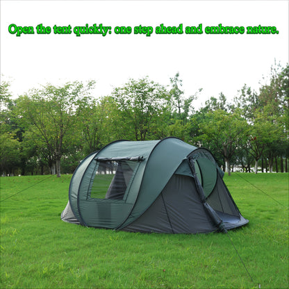 Instant Tent 3-4 Person Auto Pop Up with Pockets – Camping Hiking