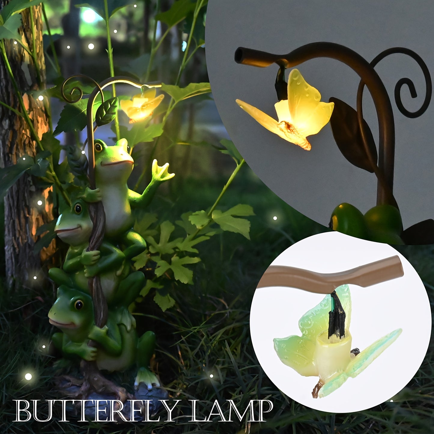 Solar Garden Frog Reading Statue Light, Resin Outdoor Lawn Decor, Yard & Patio Ornament, Auto On/Off LED, Whimsical Garden Gift