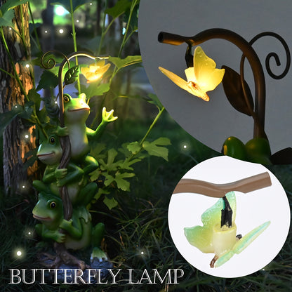 Solar Garden Frog Reading Statue Light, Resin Outdoor Lawn Decor, Yard & Patio Ornament, Auto On/Off LED, Whimsical Garden Gift