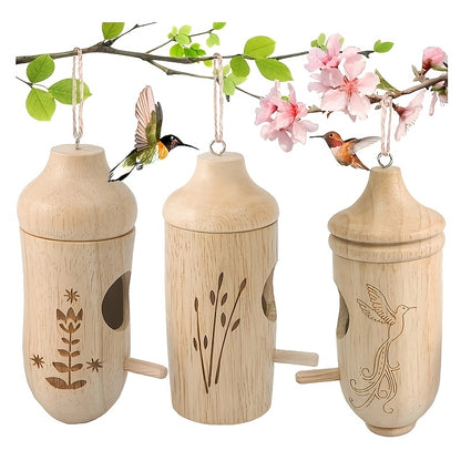 Hummingbird House | 3-Pack Yard Garden Park Birdhouse Nest Decoration