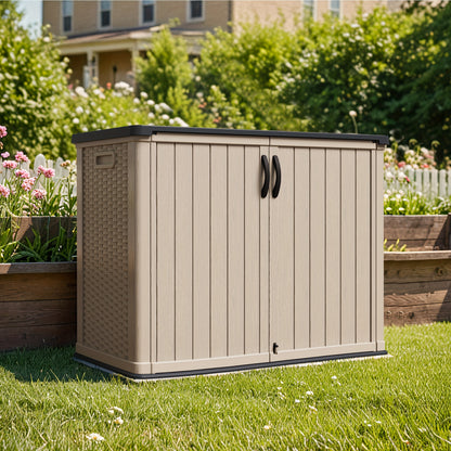 Resin Deck Box Lockable Outdoor Storage, 260 & 520 Gal