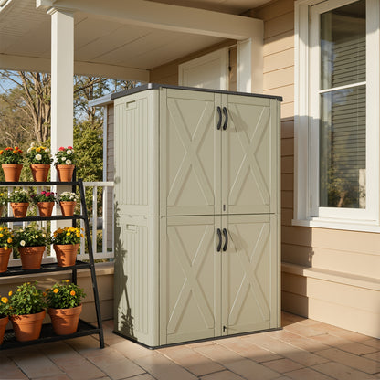 Resin Deck Box Lockable Outdoor Storage, 260 & 520 Gal