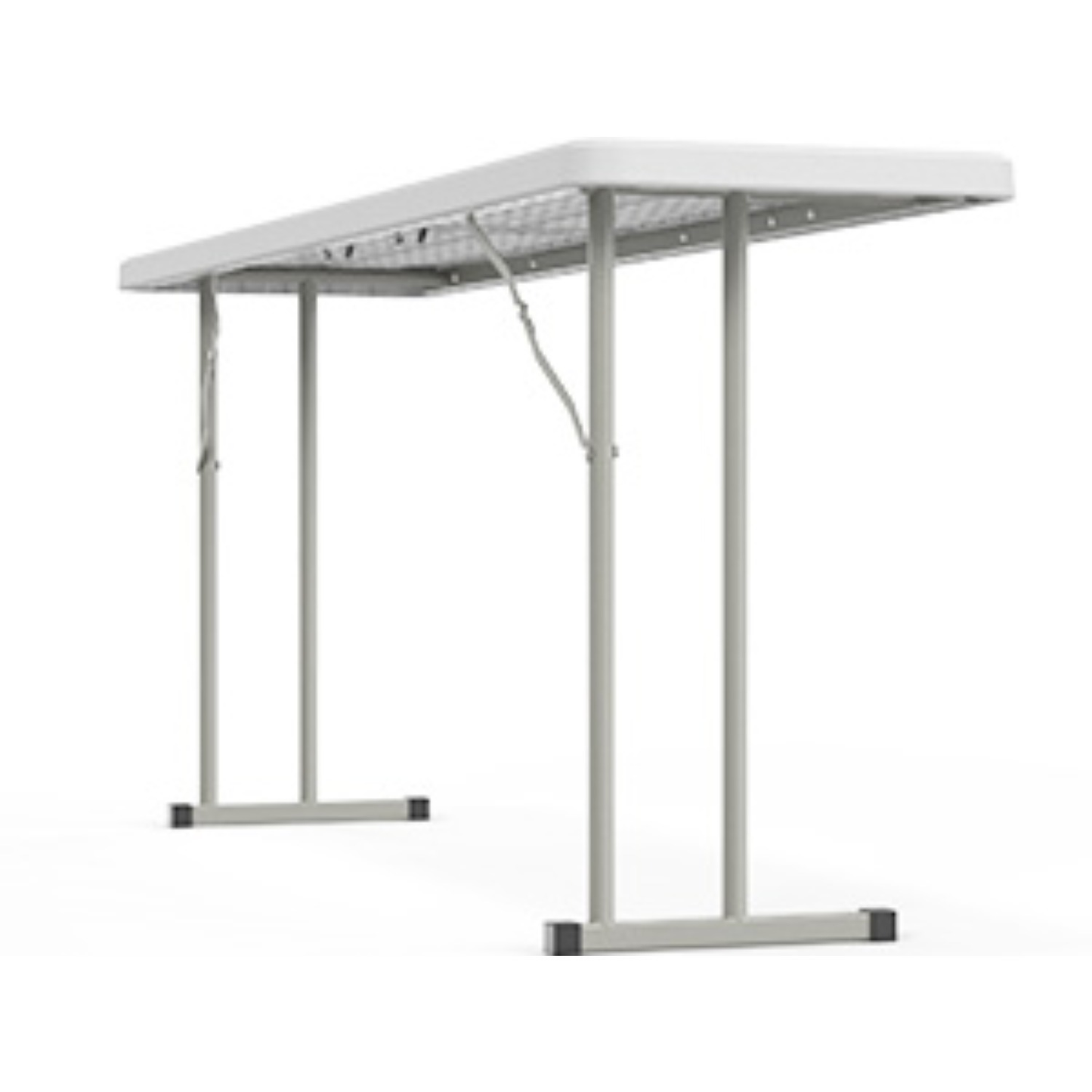 Folding Table 6 ft Narrow HDPE Top 350 lbs Capacity Steel Frame Portable Indoor Outdoor Table for Party, Buffet, Camping & Office