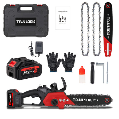 Cordless Electric Chainsaw – Battery Powered, Portable Chain Saw for Tree Pruning, Wood Cutting, Garden & Yard