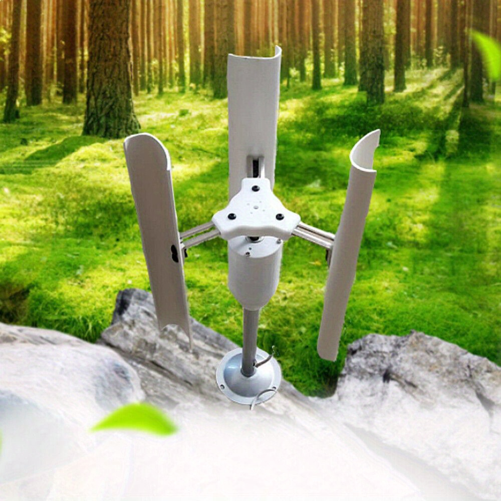 Wind Turbine Generator 30W Vertical Axis | 12V 3-Phase Permanent Magnet, Aluminum Alloy, Low Noise, Educational Teaching Model for Science Experiment, Office Decor