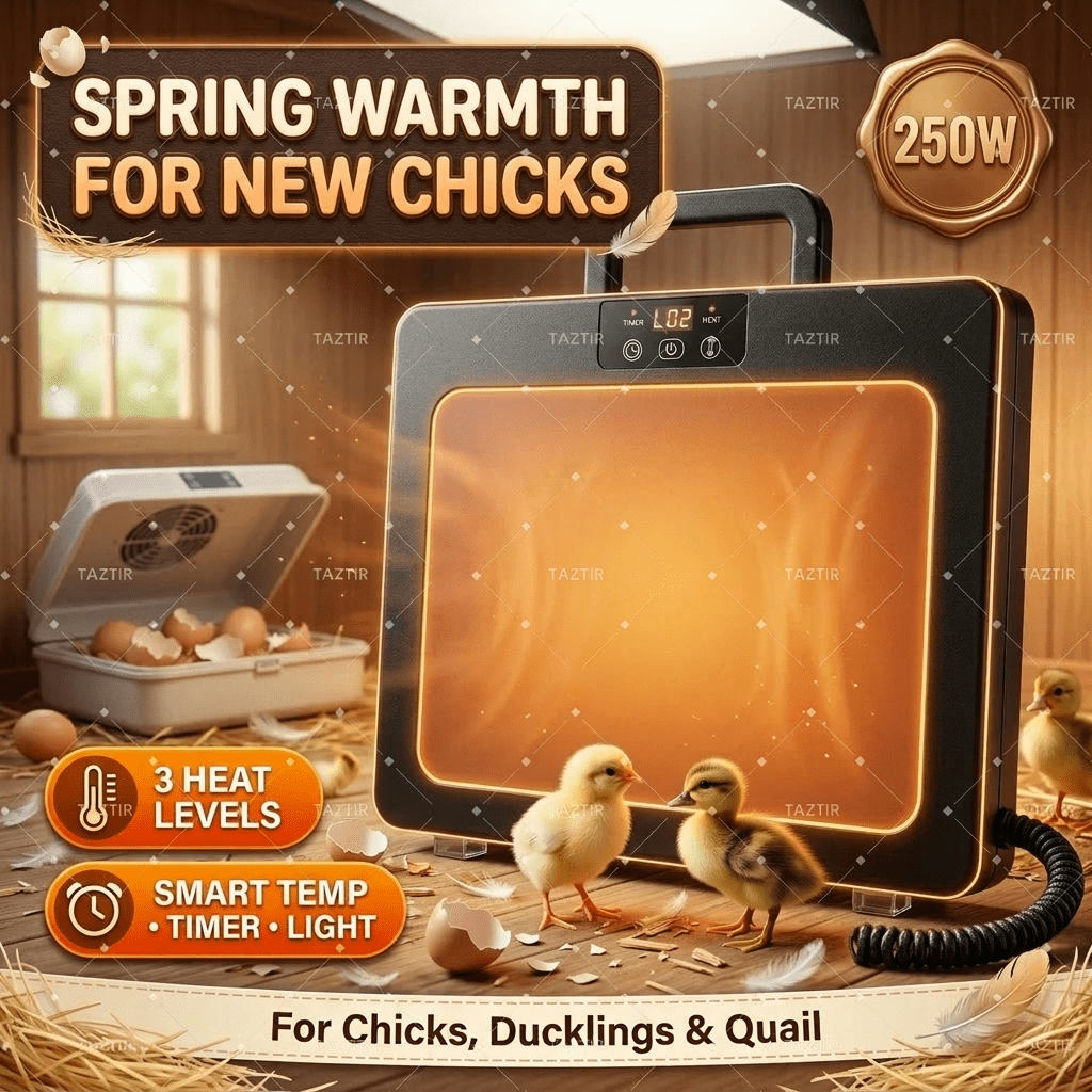 Brooder Heater | Chick Duck Quail 3 Heat Levels Timer Digital Display