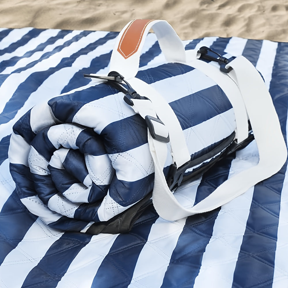 Picnic Blanket Outdoor Waterproof Extra Large 80x80 Foldable Beach Mat Camping Blanket Portable Sandproof Plaid Pattern for Family Travel Park