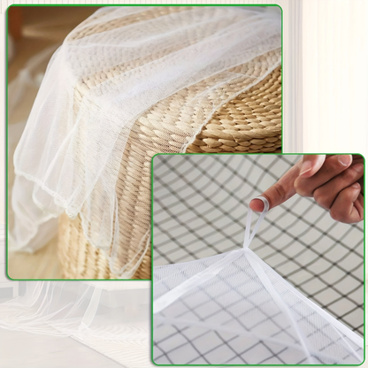 Mosquito Net Bed Canopy Dome Polyester Mesh Room Decor White