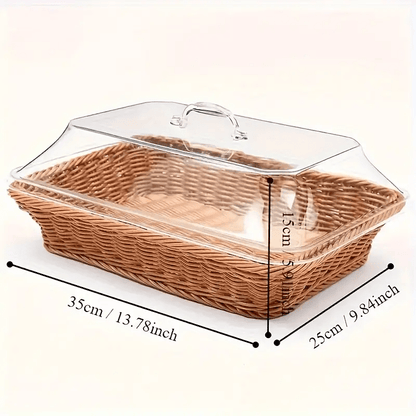 Bread Basket Woven | Fruit Dessert Snack Tray Kitchen Home Decor