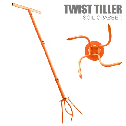 Garden Cultivator Manual Soil Loosener & Scarifier, Heavy-Duty Detachable Ergonomic Handle, Multi-Function Tool for Lawn Aeration, Vegetable Bed & Root Care