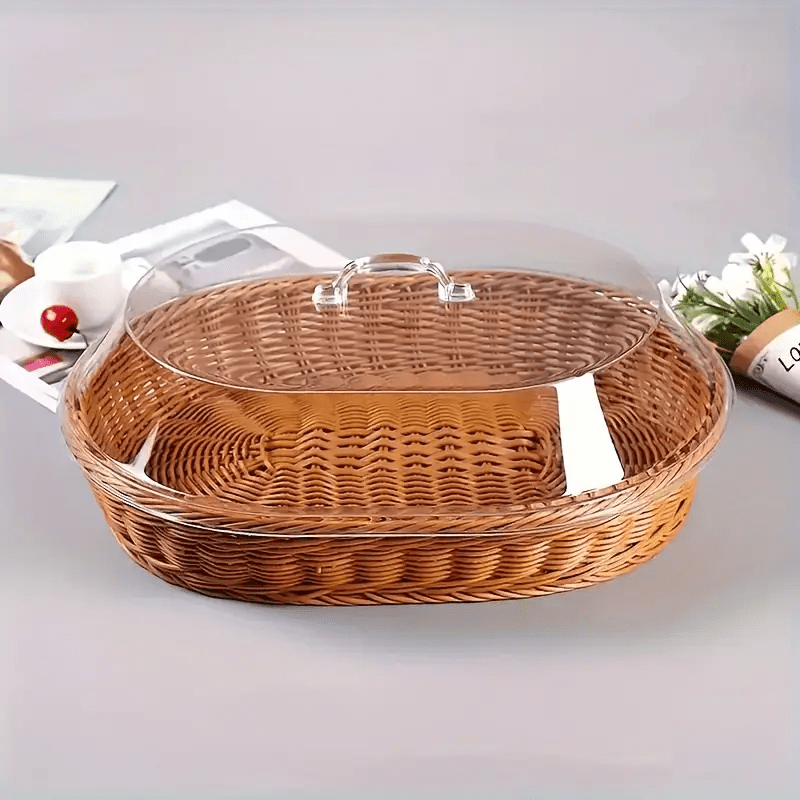 Bread Basket Woven | Fruit Dessert Snack Tray Kitchen Home Decor