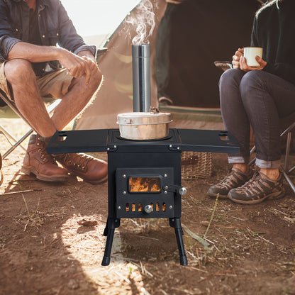 Tent Wood Stove Portable | Camping Heating Cooking Hot Tent Winter