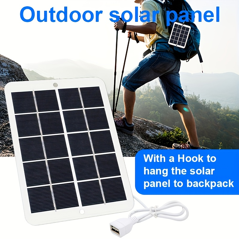 [Portable Solar Panel] Lightweight Portable Solar Panel Solar Panel Winter Outdoor Solar Charger with USB Safe Charging Stabilizer Battery Charger Mobile Phones, Flashlights, Fans Outdoor Camping Home, Portable Backup Power, Lightweight Charger