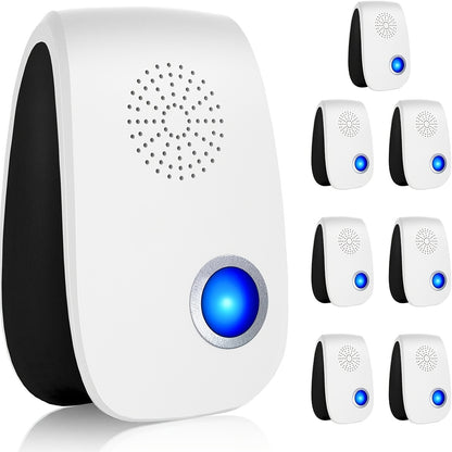 Ultrasonic Pest Repeller Plug-In 2025 Upgrade – Electronic Indoor Pest Control for Cockroaches, Mice, Rodents, Ants, Mosquitoes & Spiders, Set of 4/6/8 Units for Whole-Home Coverage