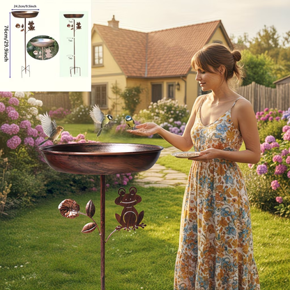 Bird Feeder Cast Iron Vintage | Bird Bath Garden Outdoor Yard Decor