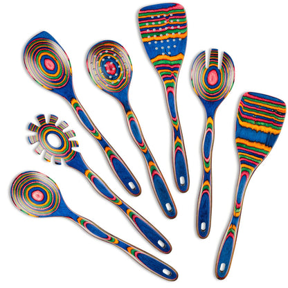 Pakkawood Kitchen Utensil Set 7 PCS – Spurtle & Spatula