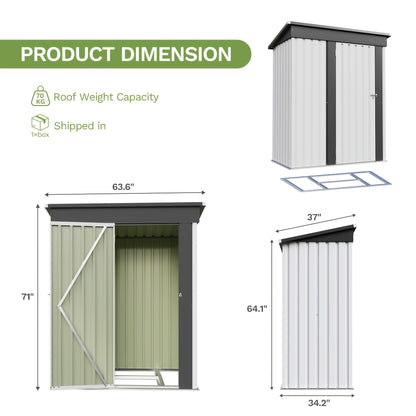 Metal Storage Shed 3x5 & 4x6.2 ft Waterproof Lockable Garden Shed