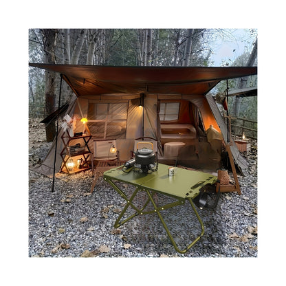 Folding Camping Table Portable Lightweight 3-Leg Outdoor Table for Picnic BBQ