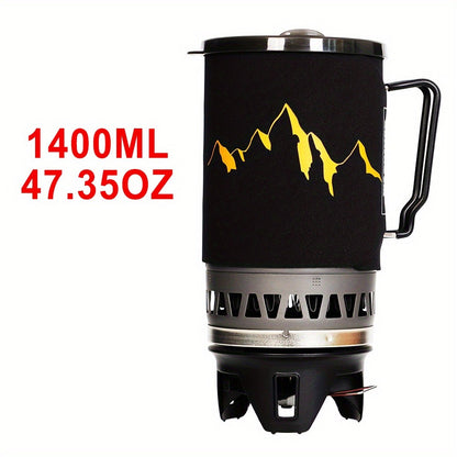 Camping Stove System 2pcs Set | Portable Propane Burner & Pot for Hiking Backpacking Outdoor Cooking
