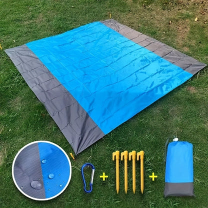 Picnic Blanket Large Outdoor Mat 83"x79" Waterproof Polyester – Lightweight Foldable Camping Mat for Beach, Gatherings, Sunbathing & Lawn