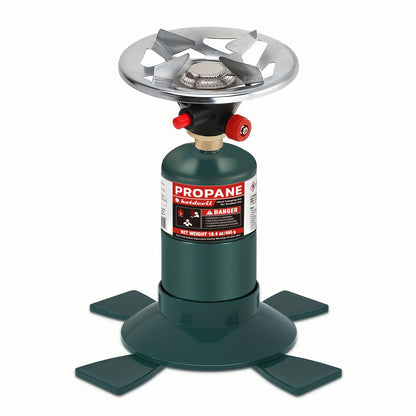 Backpacking Stove Bottletop Propane | Hotdevil HD-5005 Lightweight Camping Stove with Instant Ignition | Propane & MAPP Gas Compatible | For Hiking, Outdoor Cooking & Emergency Use