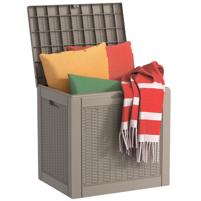 Storage Box 34 Gallon – Waterproof Deck Box with Handles
