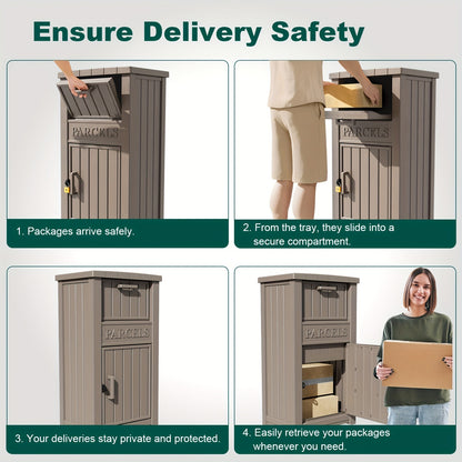 Waterproof Outdoor Storage Box with Lock Anti-Theft Porch