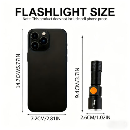 UV Flashlight Black Light 395nm USB Rechargeable - Ultraviolet Torch with 3 Modes for Pet Stain Detection, Bed Bug, Mold, Scorpion, Home & Outdoor Use