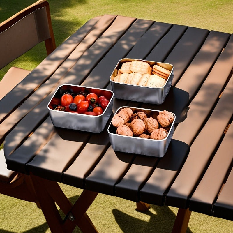 Food Storage Containers Stainless Steel Set of 6 with Lids – Leak-Proof BPA-Free Stackable Metal Meal Prep Boxes Airtight Lunch Container for Kitchen Refrigerator Camping Outdoor Picnic Organization