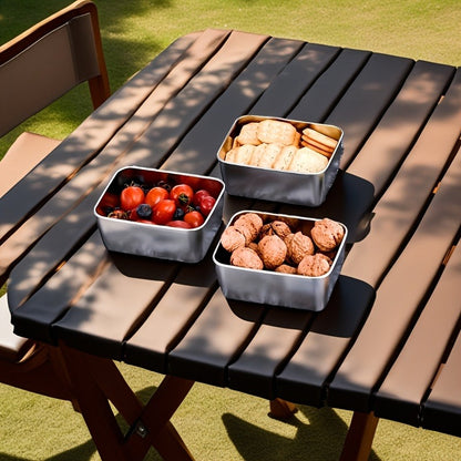 Food Storage Containers Stainless Steel Set of 6 with Lids – Leak-Proof BPA-Free Stackable Metal Meal Prep Boxes Airtight Lunch Container for Kitchen Refrigerator Camping Outdoor Picnic Organization