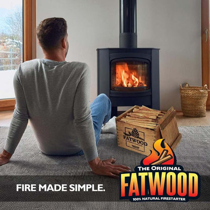 Waterproof Fatwood Fire Starter Wood Crate 12 lb 100% Natural Pine Resin Kindling Sticks for Fireplace Campfire BBQ Grill Fire Pit Pellet Stove Chemical-Free Organic