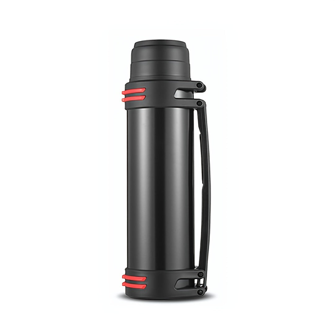 Insulated Water Bottle 2000ml 67oz Stainless Steel Vacuum Flask with Cup Handle Strap BPA Free Wide Mouth Hot Cold Drinks Camping Hiking Sports Gym Travel Gift