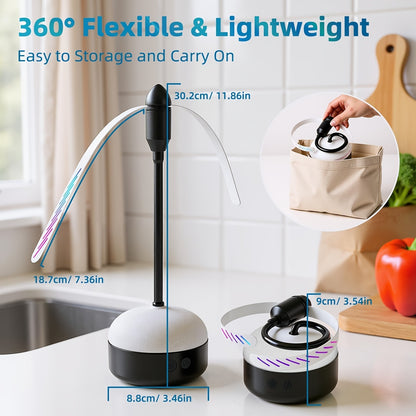 Mosquito Repellent Fan with Light – Portable Desktop Bug Repeller, Quiet USB Insect Repellent Fan for Indoor Outdoor Use, Patio Dining Table Kitchen Restaurant Party Camping Pest Control