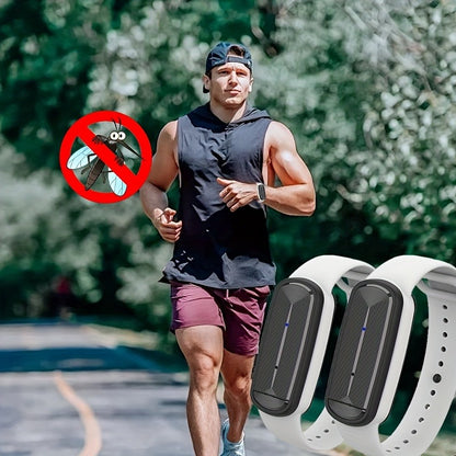Mosquito Repellent Bracelet – Ultrasonic Soundwave Technology, USB Rechargeable, Waterproof Wristband for Camping Outdoor Hiking Travel, No Chemicals