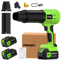 (Upgraded Large Wind Power) Green Dual Battery + 2 Nozzles