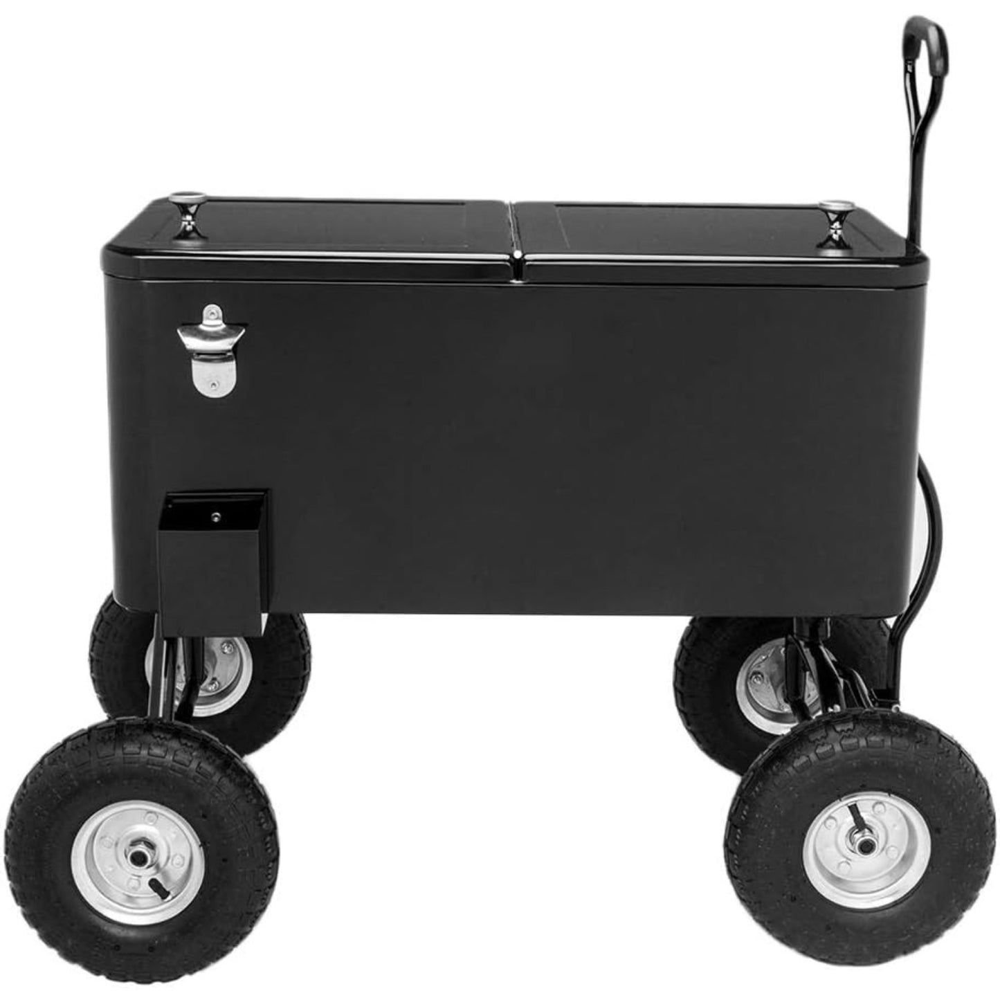 Rolling Cooler Cart 80QT Portable Wagon with 10" Wheels – Patio Beach Outdoor Drink Cooler