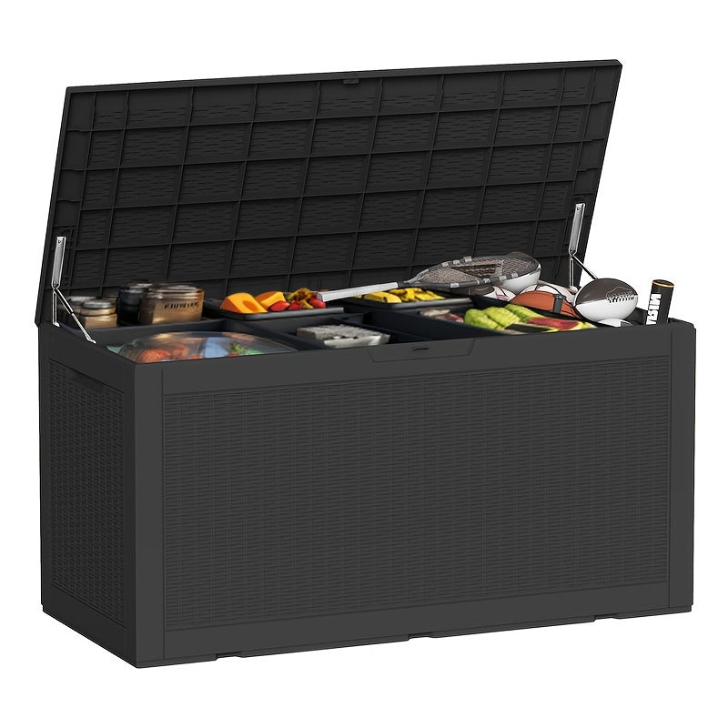 Deck Box 100 Gallon – Lockable Rattan Outdoor Storage