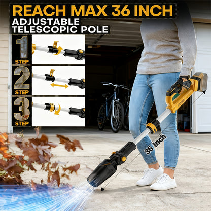 Brushless Leaf Blower 650CFM 280MPH Compatible with DeWalt 20V Max Battery, Cordless Handheld Bare Tool for Yard Patio Car Snow Blowing Cleaning, No Battery