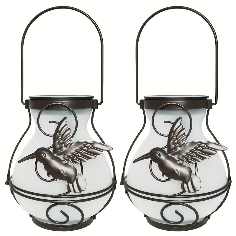 Solar Hummingbird Flame Torch Lights Outdoor Waterproof IP44 Hanging Flickering Garden Lanterns Patio Yard Pathway Decor Stake Lights