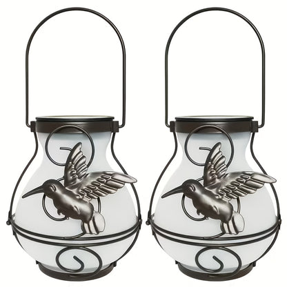 Solar Hummingbird Flame Torch Lights Outdoor Waterproof IP44 Hanging Flickering Garden Lanterns Patio Yard Pathway Decor Stake Lights