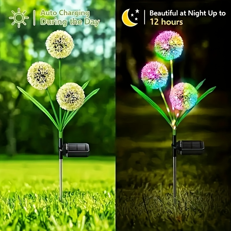 Solar Starburst Onion Lights 3-Head Plug-In Waterproof IP65