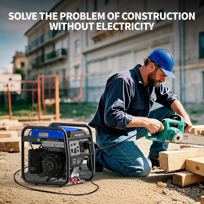 Portable Generator 4000W Four-Stroke Gas Powered with 2x120V AC 30A RV Port 12V DC USB-C for Home Backup Camping RV Hurricane Emergency Power Outdoor