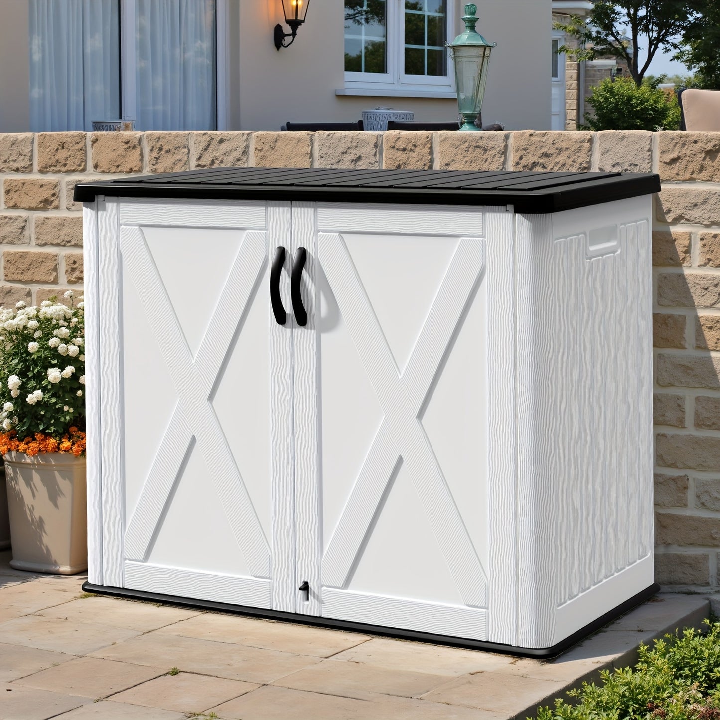 Resin Deck Box Lockable Outdoor Storage, 260 & 520 Gal