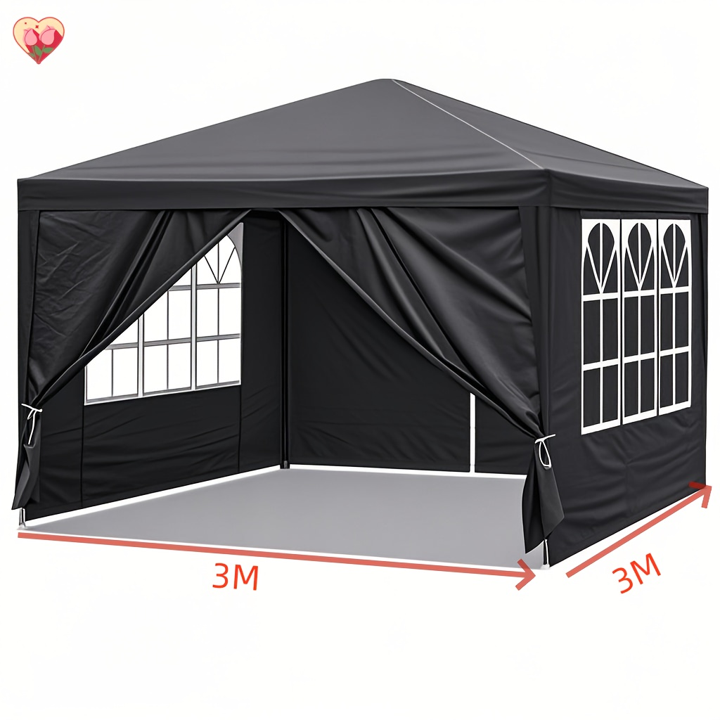 Outdoor Party Tent Waterproof Canopy Gazebo with Removable Sidewalls