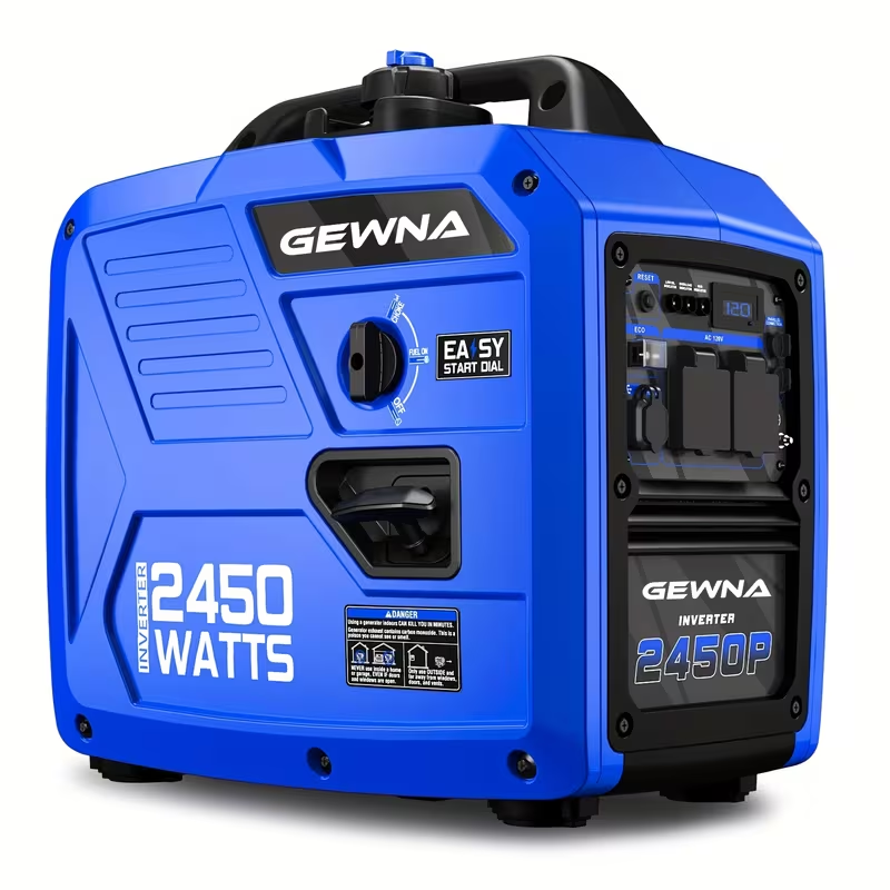 Inverter Generator 2450W & 3450W Super Quiet | EPA Compliant, 1.6 Gal Tank 8.3Hr Runtime, Portable Gas Generator for Home Backup, Camping, RV, Emergency Power