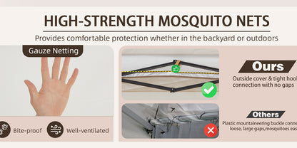 Pop Up Gazebo Tent Mosquito Netting Oxford | Patio Garden Backyard