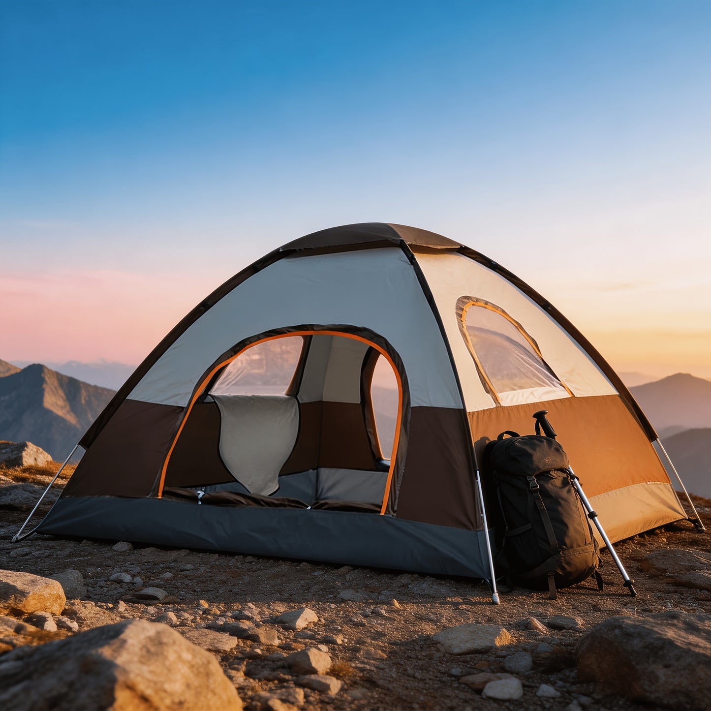 2 Person Camping Tent Instant Pop Up All Season Lightweight Portable