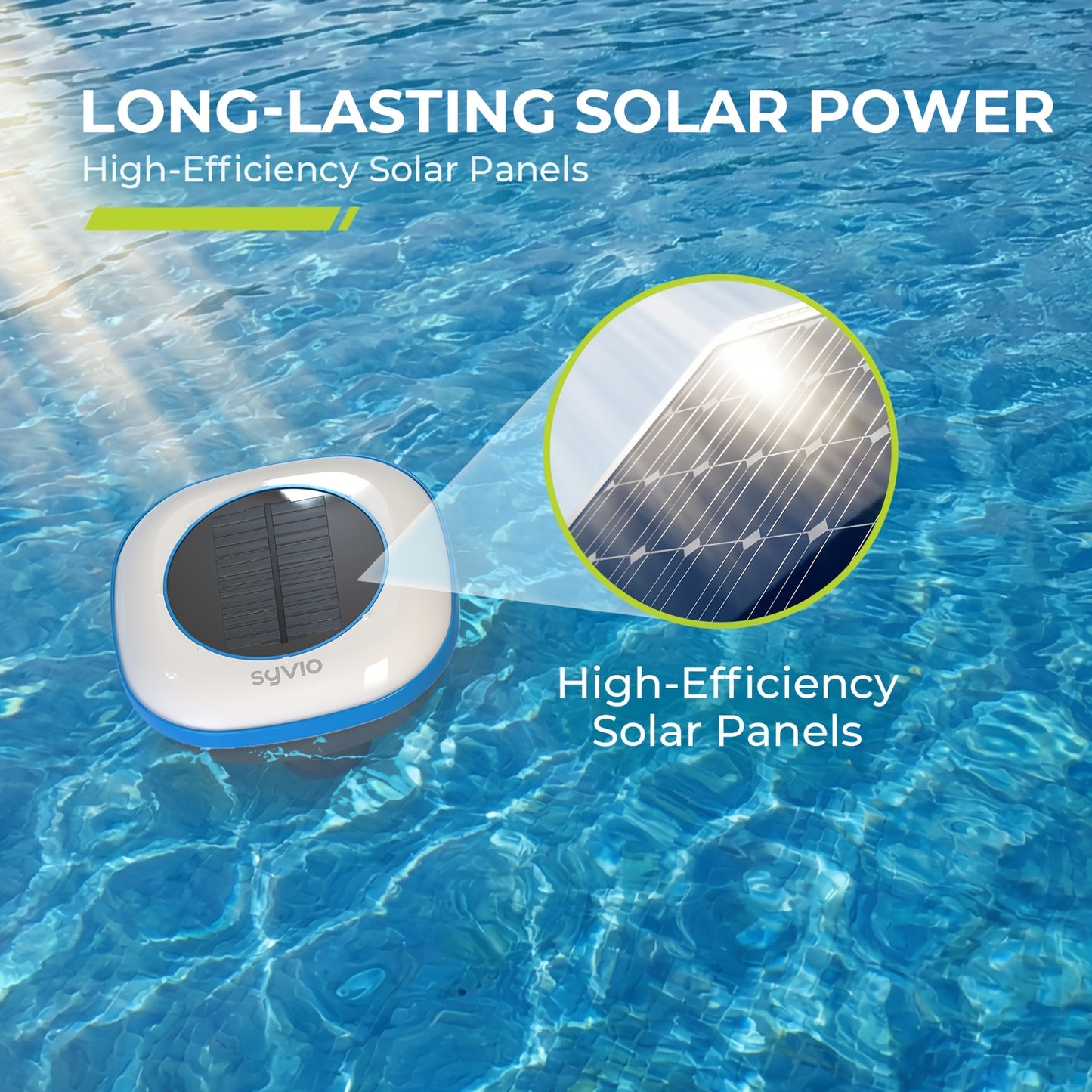 Solar Pool Ionizer – Chemical-Free Floating Purifier for Pools Up to 45,000 Gal